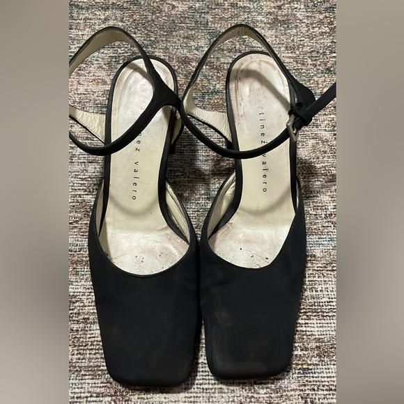 Vintage Martinez Valero Square toe Black heels - Picture 3 of 7